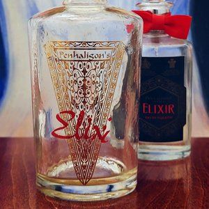 RARE Vintage Penhaligon's Elixir Bath Oil Glass Bottle discontinued Used